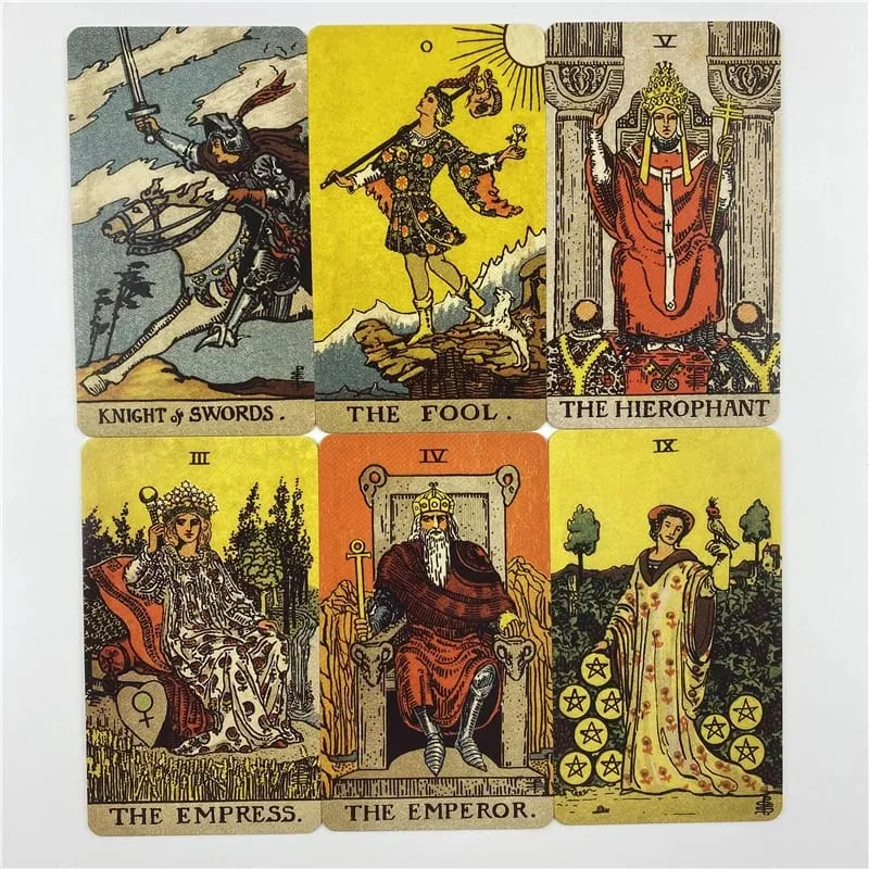 Gilded Borderless Edition Rider Tarot Cards Deck With Paper Guidebook English Vision Classical Divination Board Games — image 4
