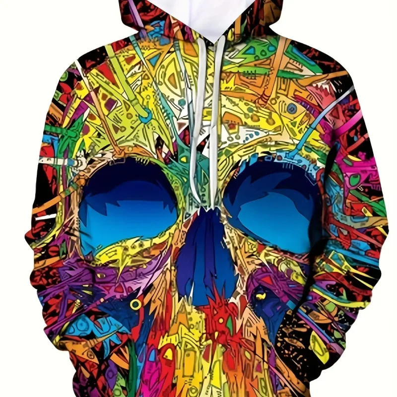 Men's Hoodie 3D Printed Skull sweatshirts outdoors Pullover clothing Daily Fashion Autumn Long Sleeve Hoodies for Men — image 8
