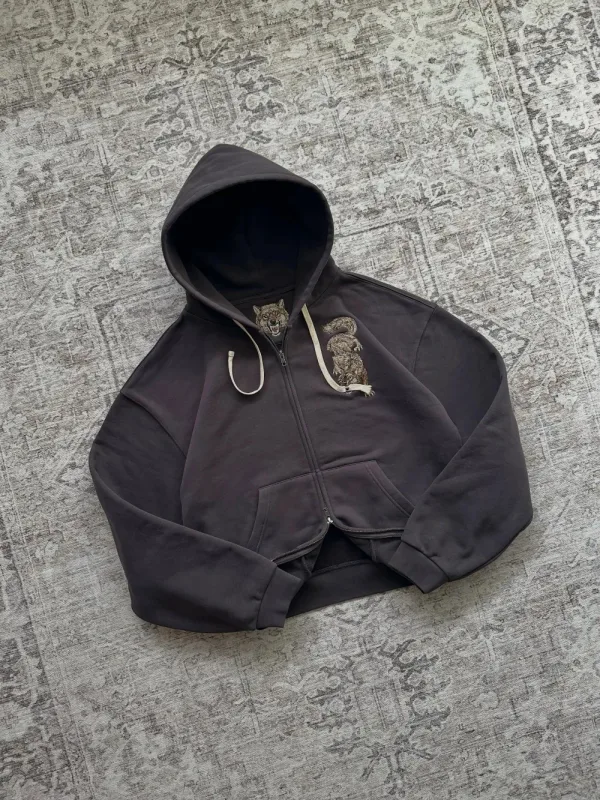 Vintage Bearพิมพ์Hoodieผู้ชายRetroลายสก๊อตสีเขียวPatch Pullover Hooded Sweatshirt Casual Streetwearเสื้อแขนยาวผู้หญิงHoodies Top — image 8