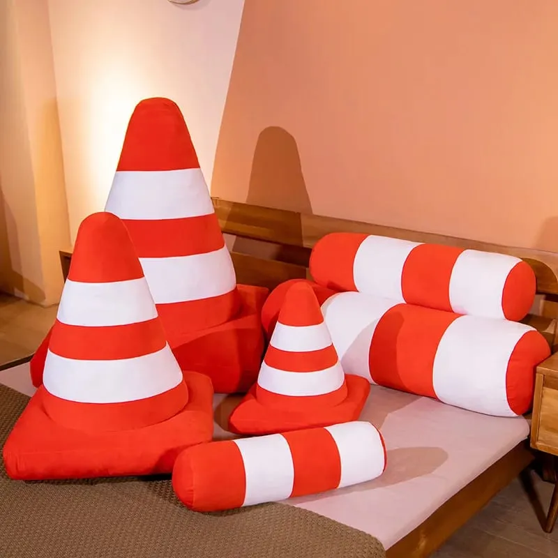 Hot Simulation Vehicle Plush Pillow Creative Roadblock Road Railing Toys Stuffed Soft For Home Decor Prop Sleeping Cushion — image 9