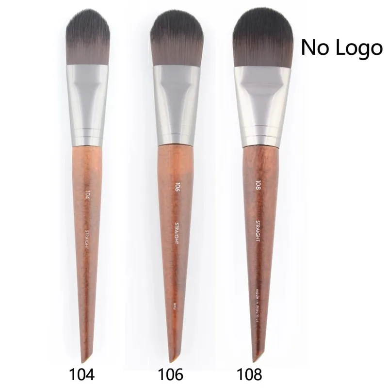1 piece #108 Foundation Makeup brush Flat Liquid BB cream Natural wood straight Professional Face Mask Make up brushes Synthetic — image 9