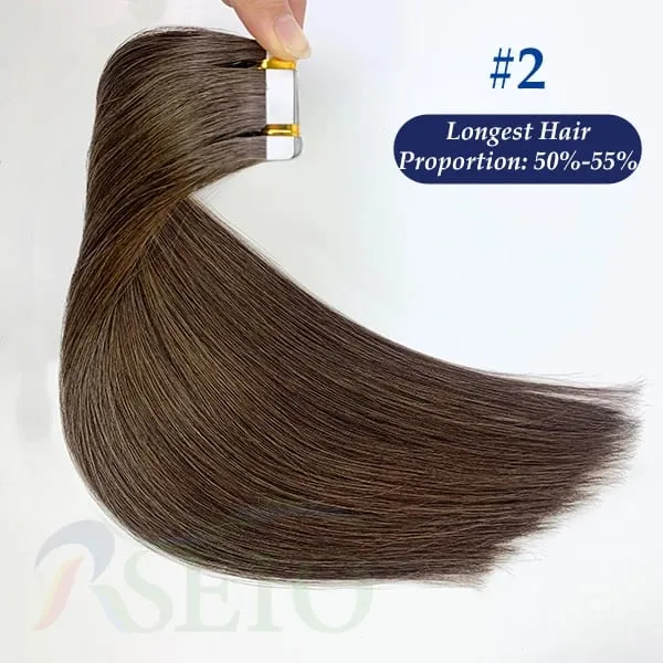 High Quality Straight Tape In Human Hair Extensions 100% Real Natural Hair Extension Black Brown Blonde Invisible For wome — image 8