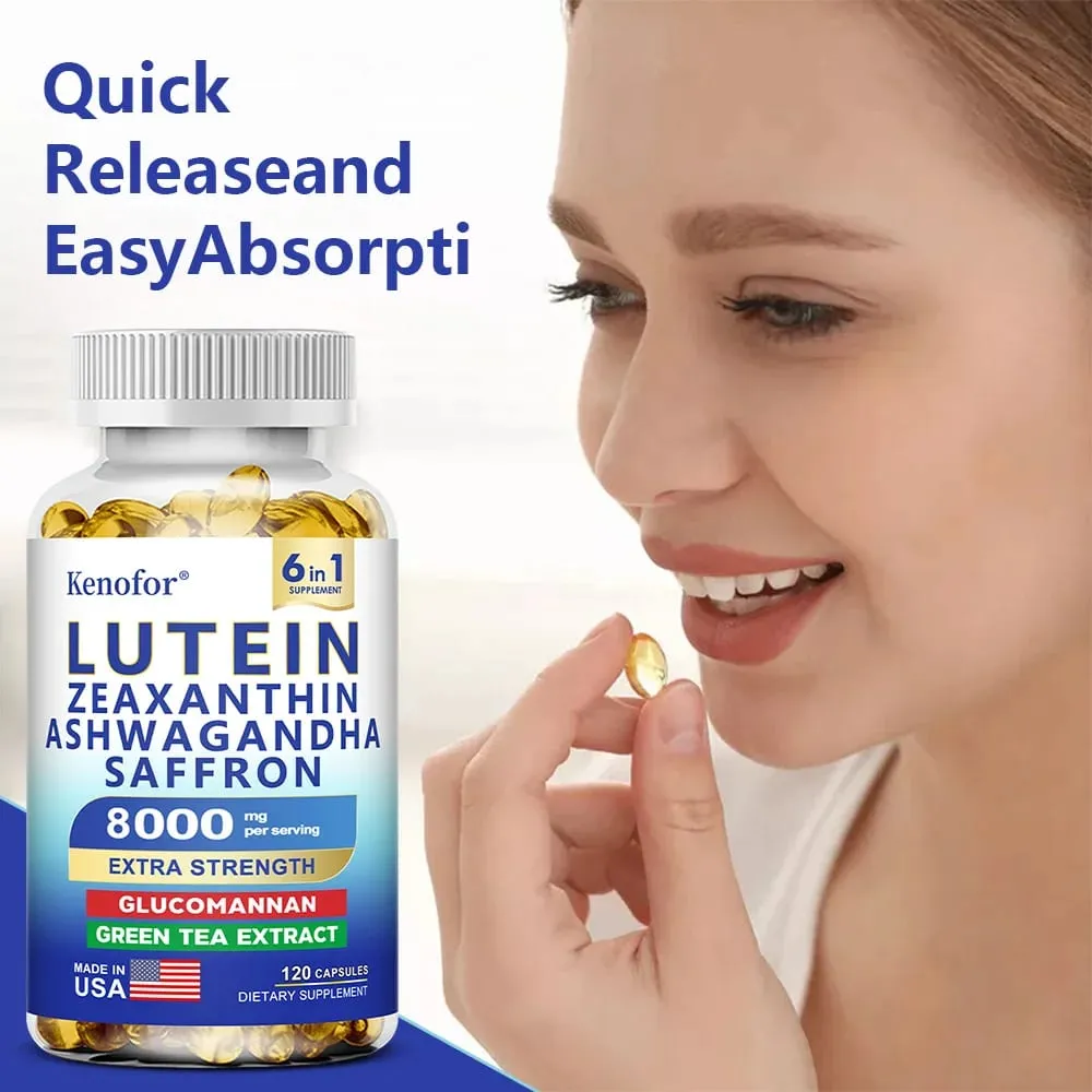 Lutein and Zeaxanthin Supplements 8000mg Per Serving | Essential Eye Vitamins & Vision Health Dietary Supplement NON-GMO — image 6