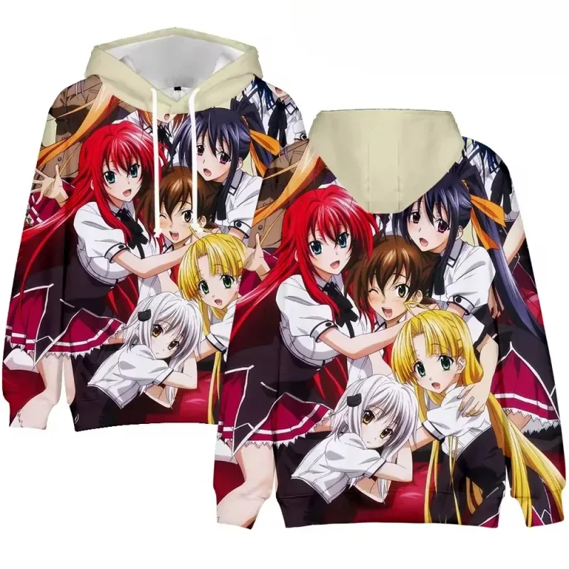 Hot High School DxD Rias Gremory Merch Hoodies Pullovers Women Men Fashion Casual HipHop Sweatshirts Long Sleeve Sweatshirts — image 2