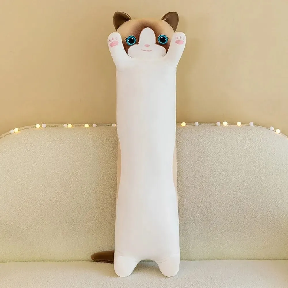 Simpatico peluche per gatti da 50/70 cm Squishy morbido cuscino per dormire Regali di compleanno di animali di peluche adorabili creativi