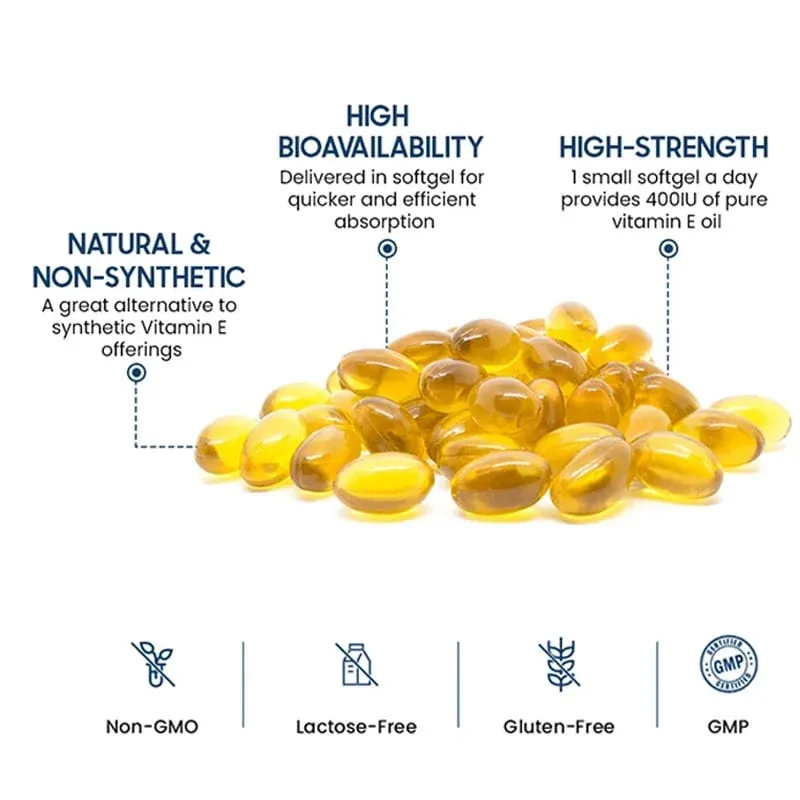 Bcuelov Vitamin E 450MG (1000 IU) Smíšený Podporuje imunitní systém a výživu pokožky - Přírodní antioxidant - Bez lepku a mléčných výrobků — image 7