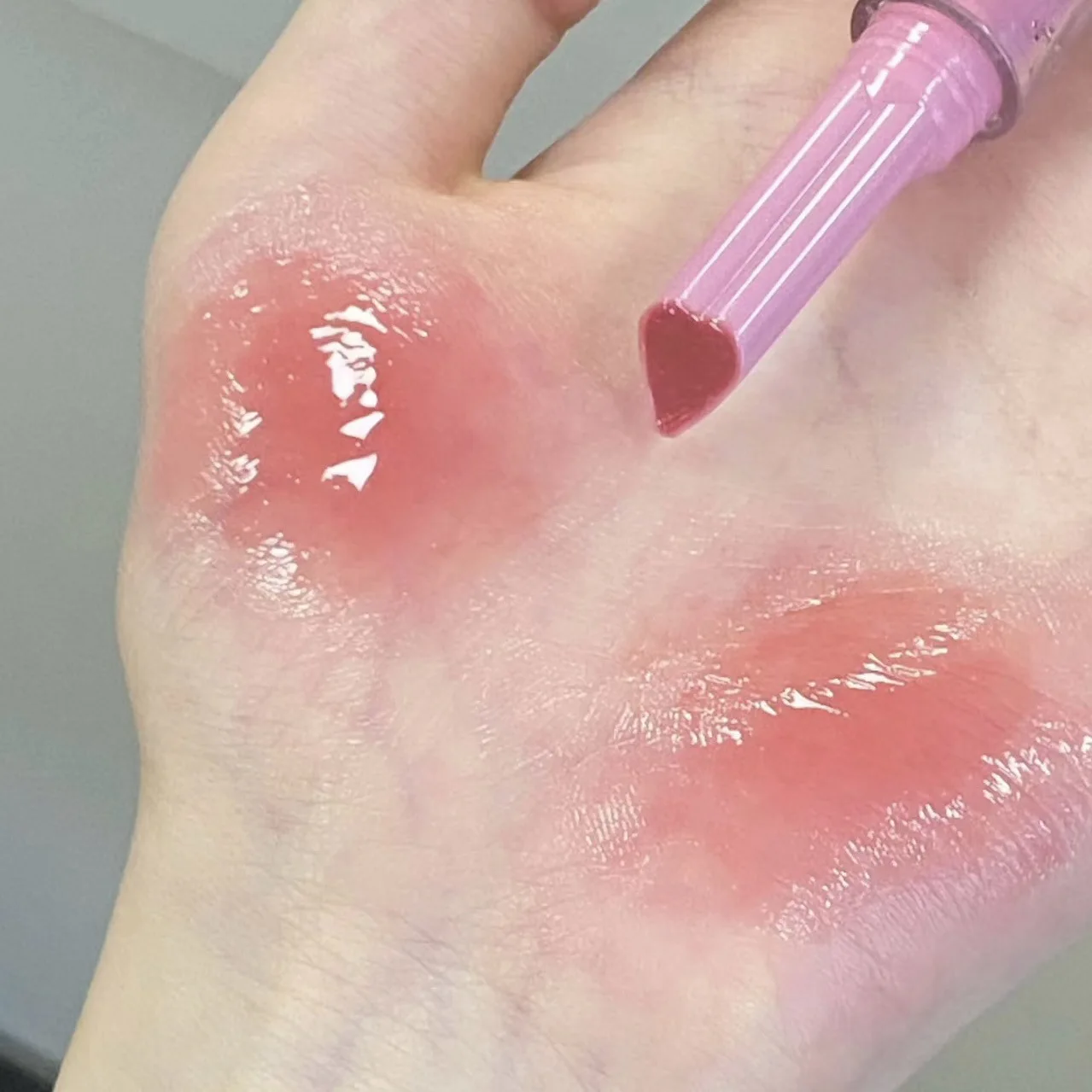Gege Bear Garden Pink Rabbit Jelly Lip Gloss Solid Lip Glaze Mirror Glass Water Light Heart Shape Lipstick Korean Lip Tint — image 5
