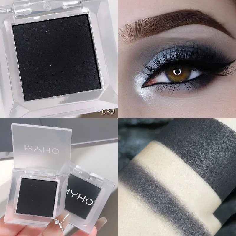1Pcs Monochrome Matte Highlight Smoked Eye Shadow Plate Powder Is Delicate and Durable Naturally Brightening Dopamine Eye Shado — image 2