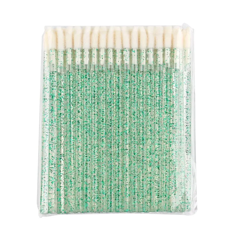 50 Pcs Lip Brush Crystal Eyelash Extension Brushes Mascara Applicator Lipstick Wands Set Women MakeUp Brushes Tools — image 11
