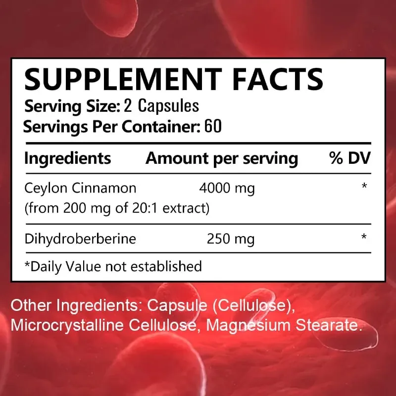 Ceylon cinnamon extract antioxidant improves blood circulation supports cardiovascular health balances blood sugar