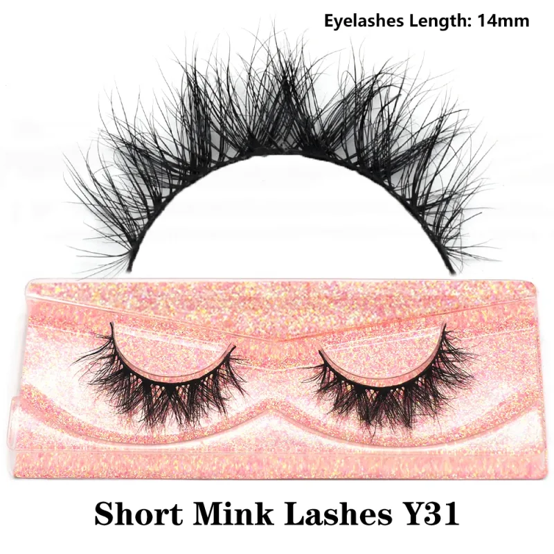 Real Mink Fluffy Short Eye Lashes Extension Wispy Soft Natural Short False Eyelashes Daily Wear Full Strip Lashes Makeup — image 44