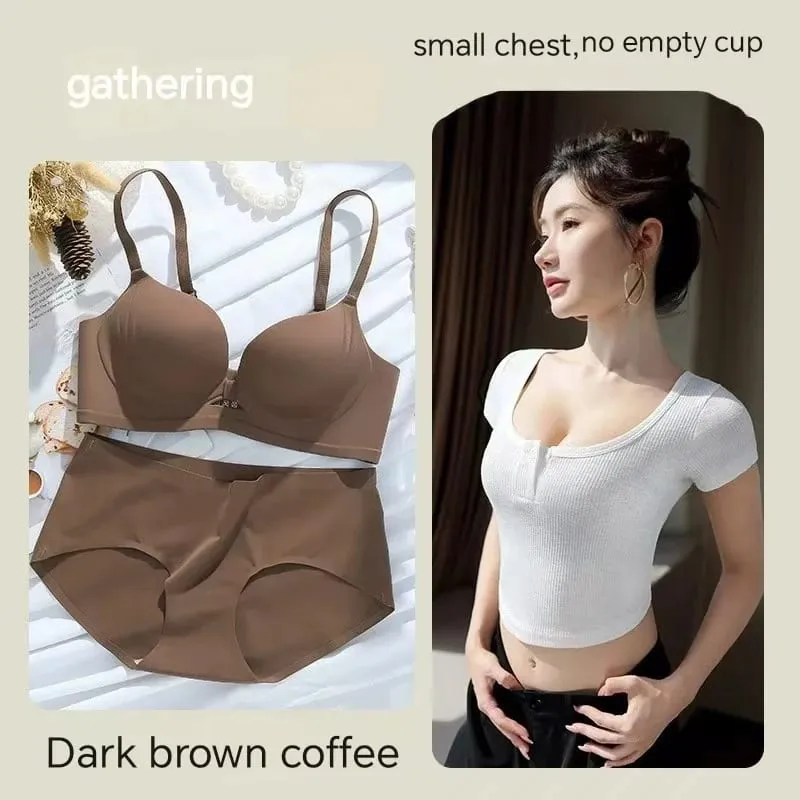 Sexy Seamless Push Up Lingerie For Women Small Breast Gathering Show Big Collect Auxiliary Breast Comfortable and Breathable Bra — image 16