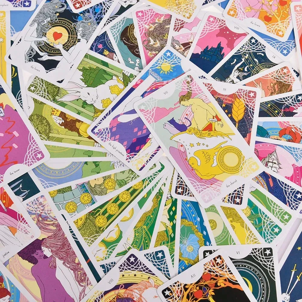 Star Spinner Tarot Cards A 81 Tarot Table Deck Oracle Card English Fun Playing Divination Fate Board Games for Women
