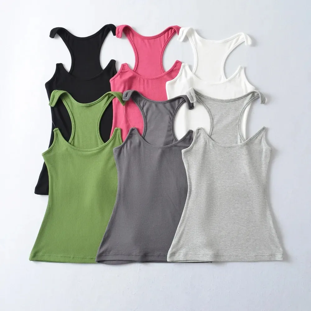 Women Ypro Ribbed Invisible Strap Tank Top Camis Tee — image 6