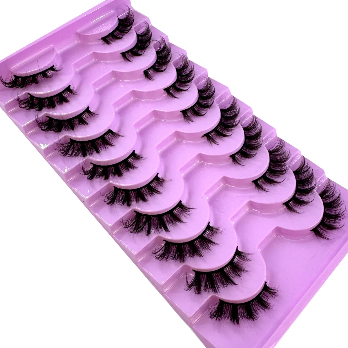 Demi-Cils 10 paires Demi-Cils doux naturel Cils yeux de chat outil de maquillage Faux Cils Extension moelleux Faux Cils — image 1
