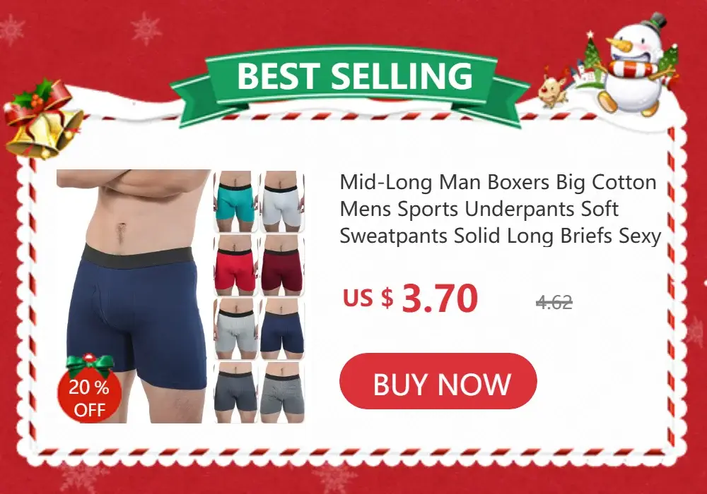 1PC Big Underpants Solid Pajama Bottoms At Home Plus Size Boxers Brief For Men High Waist Allo Pants Cotton Slacks Sleep Bottoms