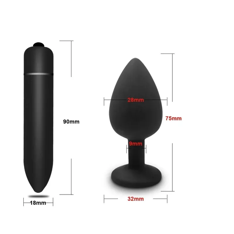 4pcs Soft Silicone Anal Plug Mini Erotic Bullet Vibrator Butt Plug Sex Toy for Men Women Gay Couples Anal Prostate Stimulator — image 10
