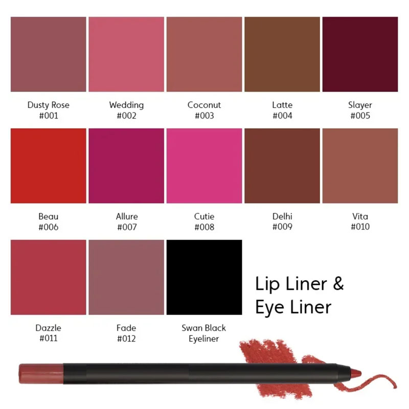 Nude Brown Lip Liner Pencil Lipstick Matte Smooth Waterproof Lipliner Long Lasting Non-stick Cup Lipstick Pen Beauty Cosmetics — image 7