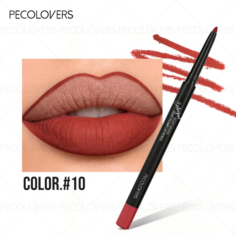 Matte Lip Liner Natural Lipstick Pen for All Light Types Accurate Defind Lip Lines Nude Pink Beige Red Tones Daily Makeup — image 13