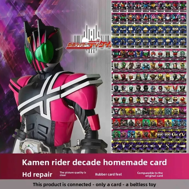 Hot Kamen Rider Card Set for Belt Sync White Emperor Magenta Decade Custom Cards Kaito Diend DIY Kit with CSM Grade Anime Gift — image 1