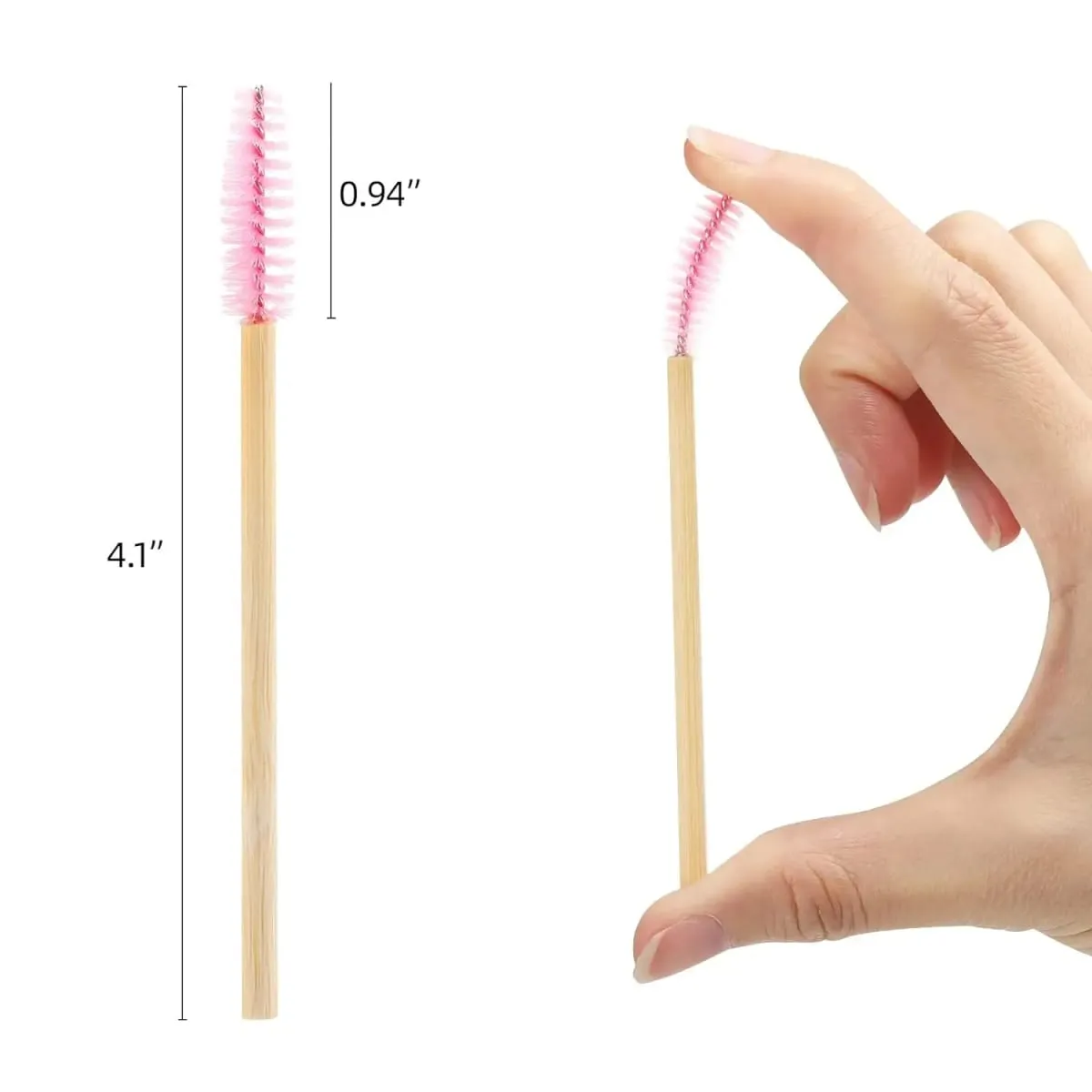 50/100/300pcs Eyebrow Eyelash Brushes Wooden Eyelash Spoolies Mascara Wands Lip Applicator for Eyelash Extension Makeup Tool — image 5