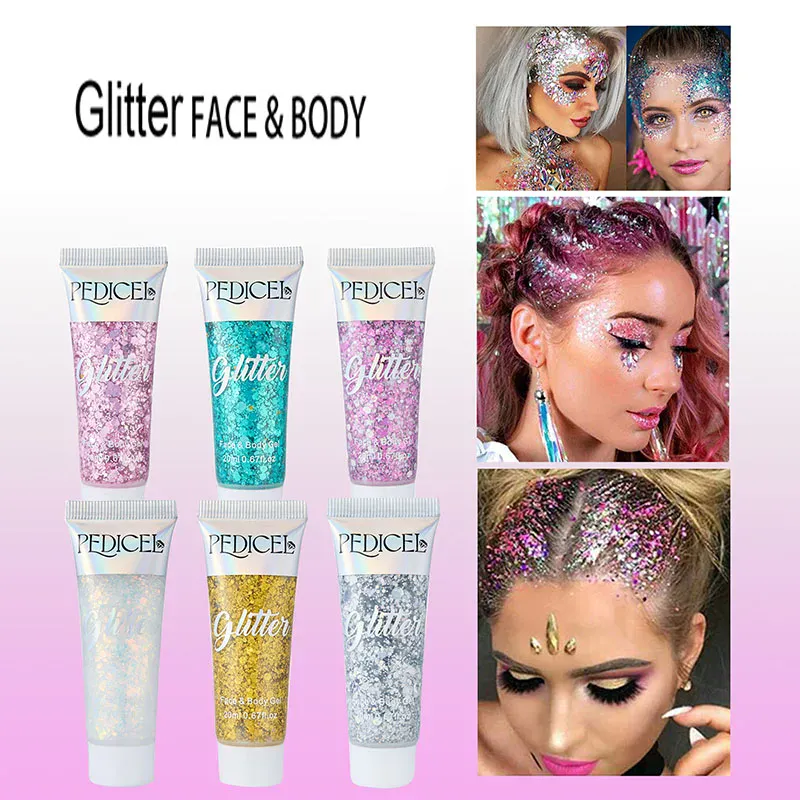 Eye Glitter Nail Hair Body Face Multifunctional Glitter Gel Art Flash Loose Sequins Cream With Smear Spoon Festival Glitter Deco — image 4