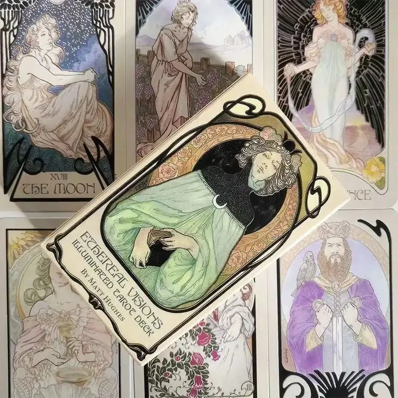 Classic Ethereal Visions Illuminated Tarot The Rider Tarot Deck Cards for Beginners Divination Edition Borad Playing Game — image 3