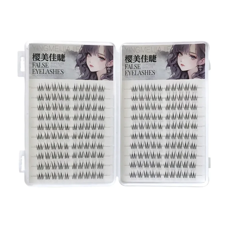 Glue-free Natural Korean False Eyelashes Clusters 6/10/20 Rows Curling Girl Group Eyelash Extension Perfect Daily Eye Makeup