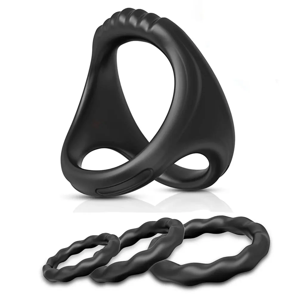 Silicone Cock Ring Penis Ring Enlarger Erection Ejaculation Delay Enhancing Soft Long Lasting Stronger Adult Sex Toy for Men — image 1