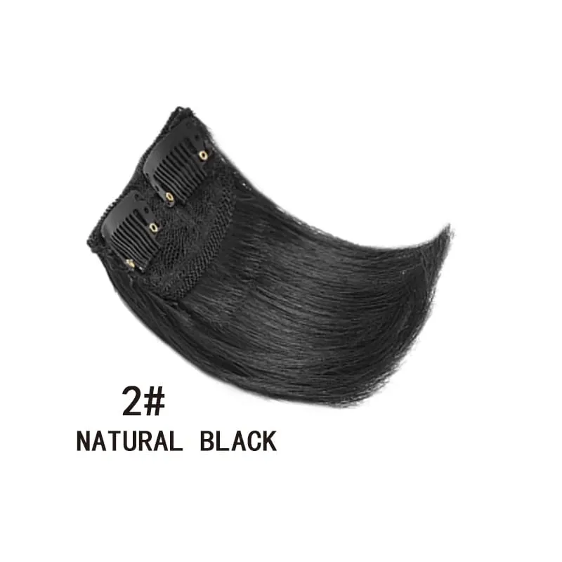 4Inch Synthetic Clip In Hairpiece Hairpin One Piece Seamless Artificial Hair Pad Black Natural Hair Extensions Fake for Women