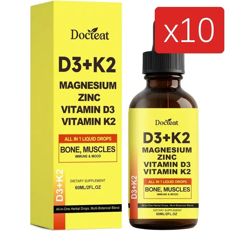 Docteat D3+K2 Liquid Drops with Magnesium Zinc & Vitamin D3 for Bone Health & Muscle Function Wellness Support Adults 60 ML — image 13