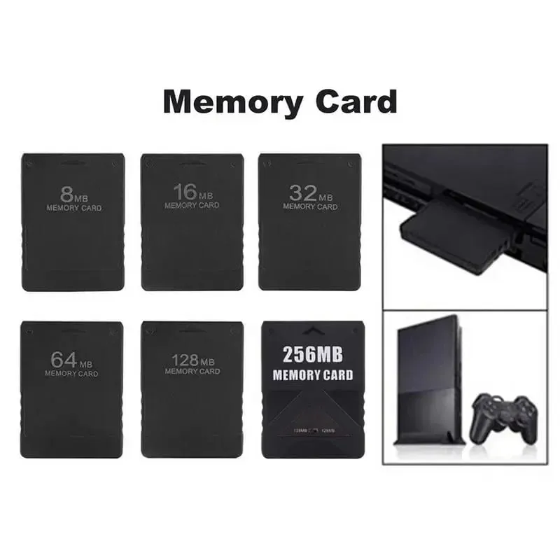 Hafıza Kartı 8M/16M/32M/64M/128M/256M PS 2 için Genişletilmiş Kart Oyun Kaydetme Veri Çubuğu Modülü PS2 Konsolu için