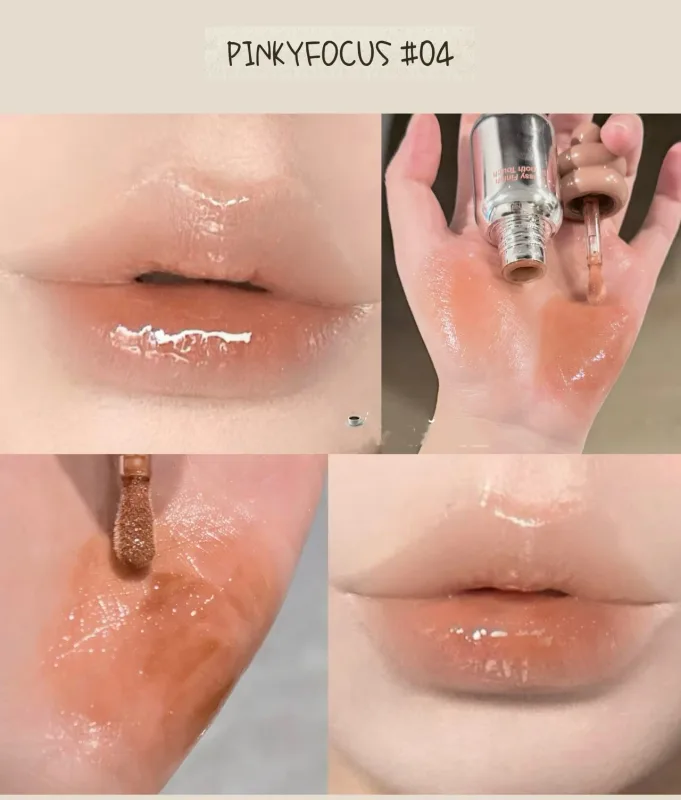 Pinkyfocus Clear Gloss Lip Oil Moisturizing Glass Finish Non-Sticky Nude Shade Ideal for Layering to Brighten Lips — image 11