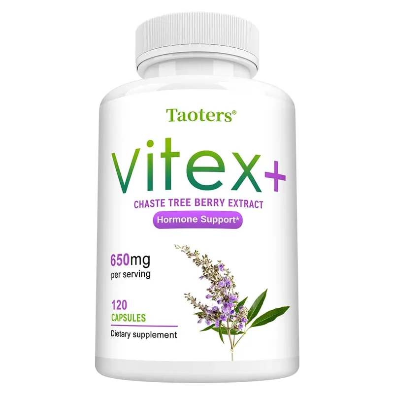 Vitex Berry Extract Complete Herbal Supplement for Women's Menopause Improves Skin Regulates Mood Promote Sleep Non-GMO