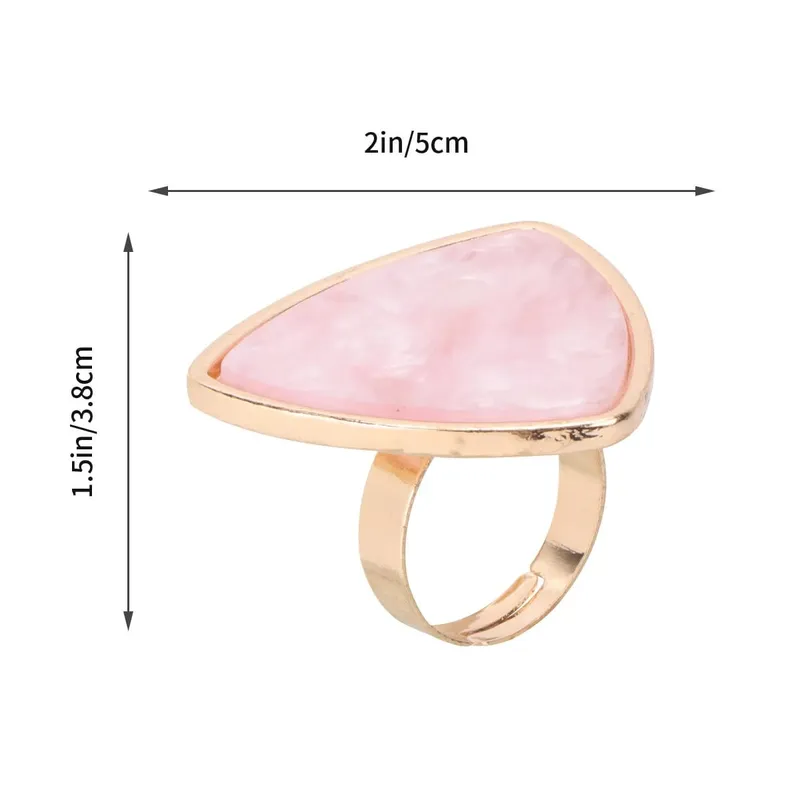 2Pcs Resin Mini Nail Art Ring Palettes Finger Mixing Plates Portable Color Palettes for Professional Manicure Use — image 3
