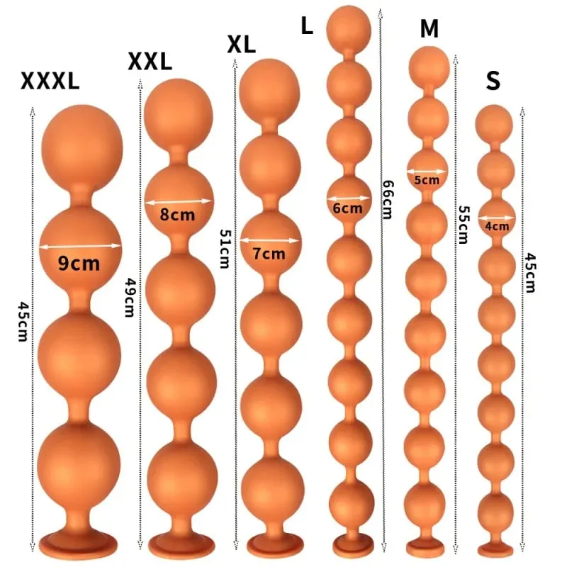 66cm Super Long Anal Beads Big Buttplug Vaginal Balls Anal Stimulation Pull Bead Dildo Intimate Goods Sex Toys for Woman Gay Men