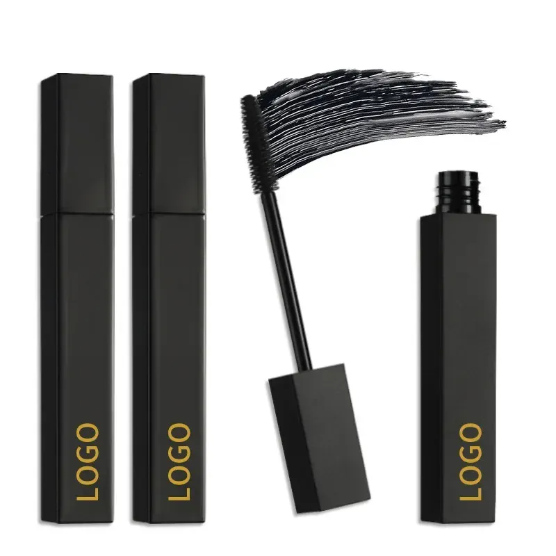 Custom Logo 8g Mascara Private Label Silicone Brush Pure Black Color Eyelashes Smudge-free Waterproof Eye Makeup Wholesale Vegan — image 2