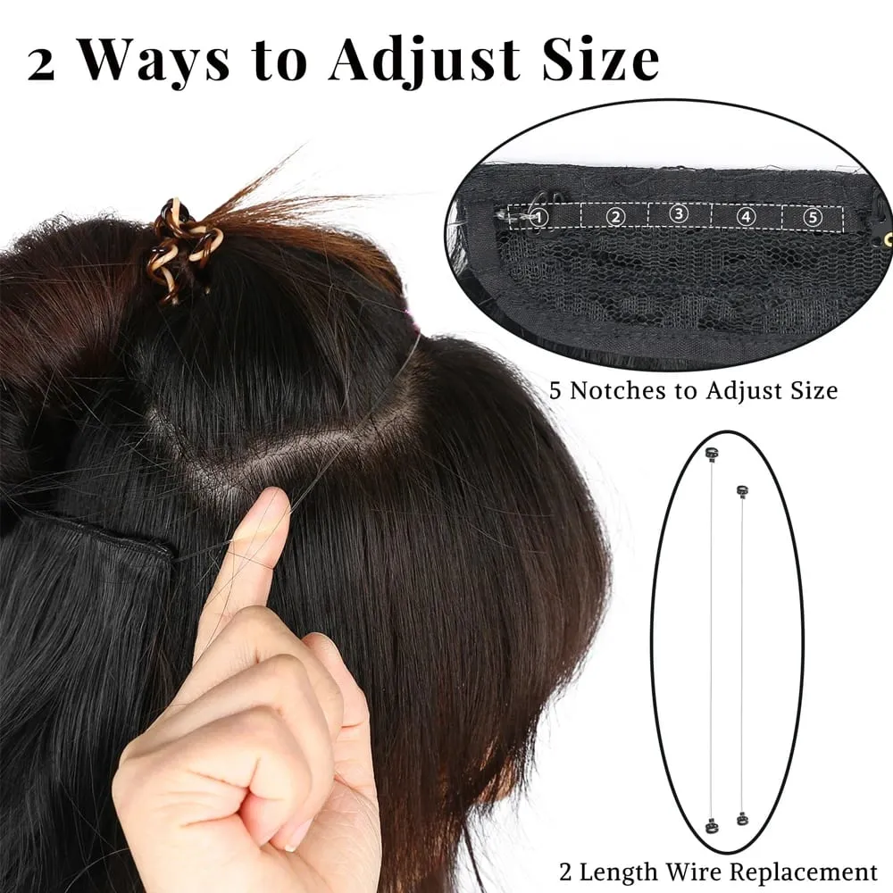 Synthatic Artificial Long Wavy Hairpiece Blonde Mixed Brown False Hair Piece For Women Two Clips Natural Hair Extension 17 Color — image 6