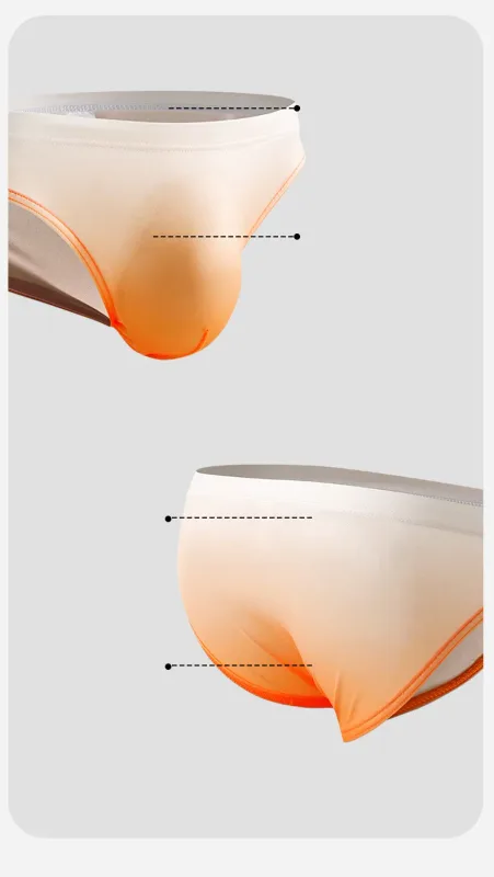 Men Underwear Briefs Shorts Bikini Homme Slip Gradient Milk Silk Panites Man Low Rise U Convex Pouch Underpant Cueca Calzoncillo — image 10