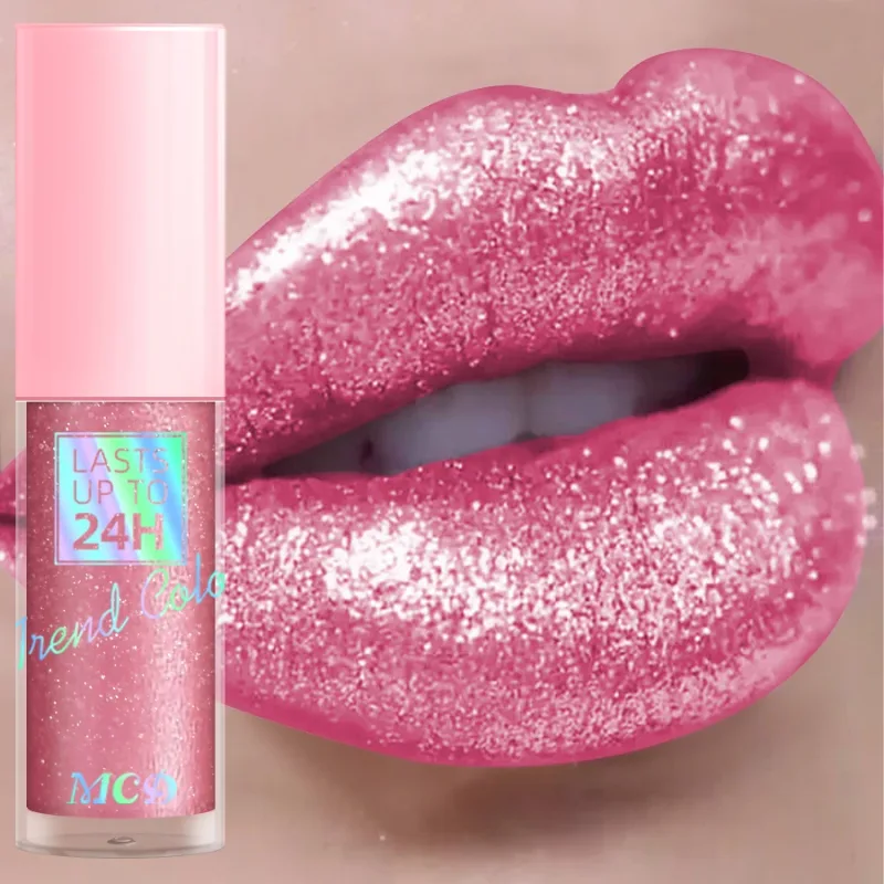 1PC Glitter Lip Gloss Long Lasting Waterproof Metallic Liquid Lipstick Pearl Shining High Pigment Lip Tint Korean Makeup Gifts — image 2