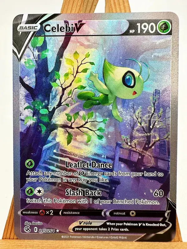 Pokemon PTCG ASC Gengar Dragonite Celebi Legetøj Hobby Hobby Samleobjekter Spilsamling Anime-kort