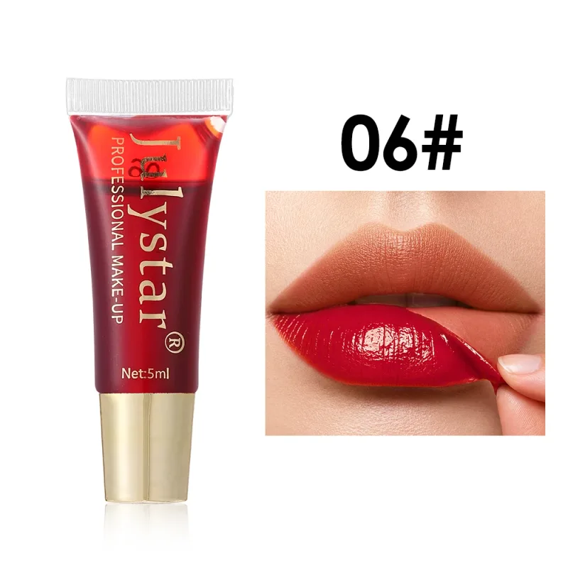 6-color Peel Off Lip Gloss Waterproof Long-lasting Black Red Tear-off Lipstick Liquid Non-stick Cup Moisturizer Lip Stain Makeup — image 12