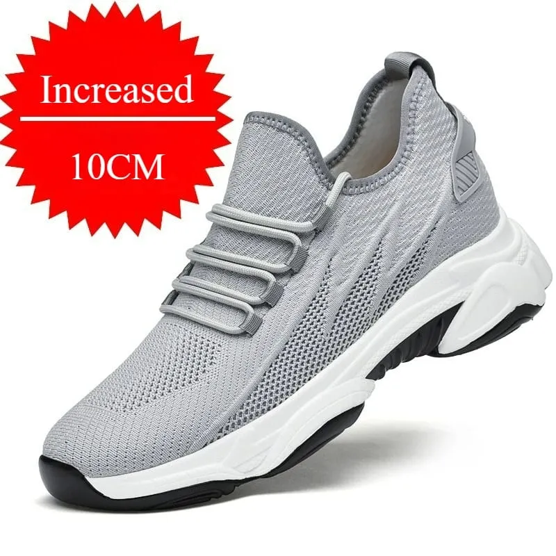 Männer Schuhe 10cm Höhe Erhöhen Turnschuhe Outdoor Atmungsaktive Casual Schuhe Lace-up Männer Lauf Schuh Mesh Weiche Sohle aufzug Schuhe