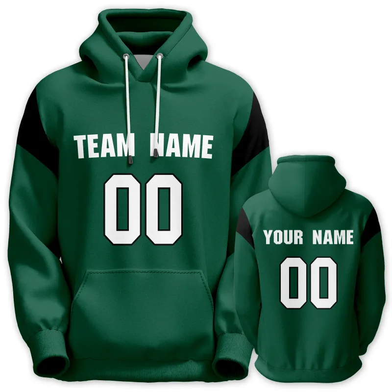 Men's Custom Football Hoodie Personalized Printed Team Name Number Sweatshirt Game Day Pullover Gift