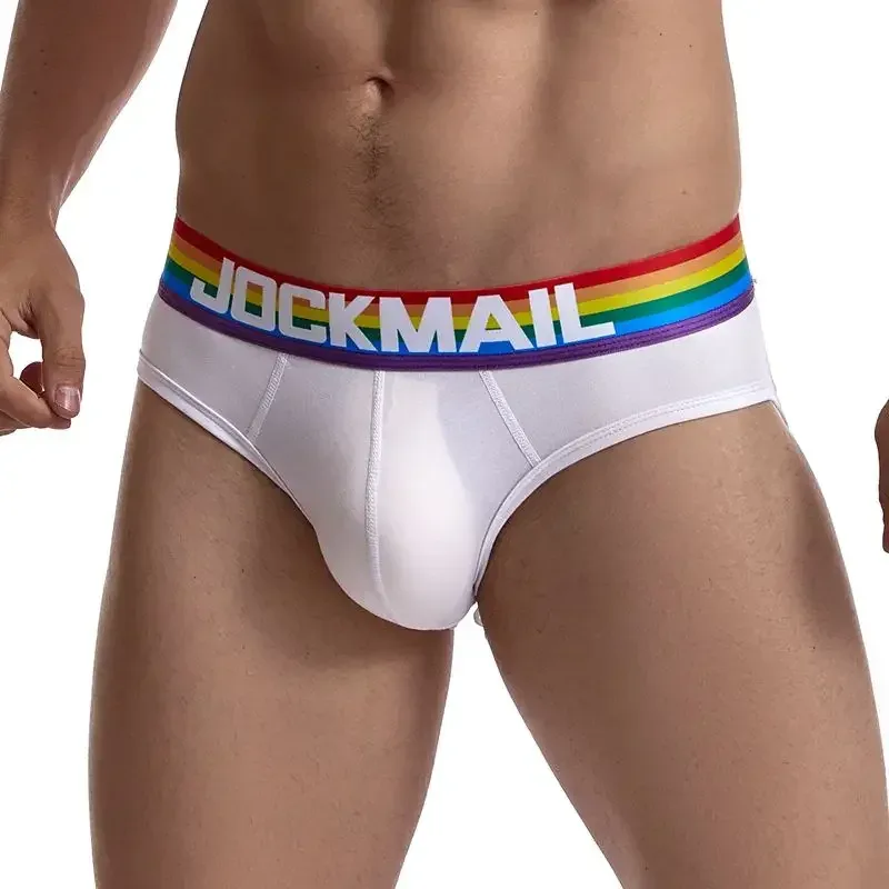 Jockmail กางเกงในชายเซ็กซี่ชุดชั้นในชายผ้าฝ้าย Low Rise Underpant เส้นด้ายสุทธิลูกไม้, Breathable ฤดูร้อนกางเกงขาสั้น calzoncillos hombre slip — image 37