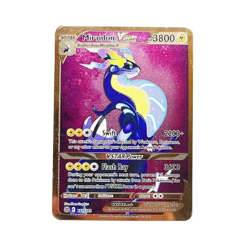 2025 NEW Pokemon Metal Card 10000 Points Arceus Charizard Super Card Golden English Mewtwo Vmax GX EX Anime Collection Cards Gif — image 22