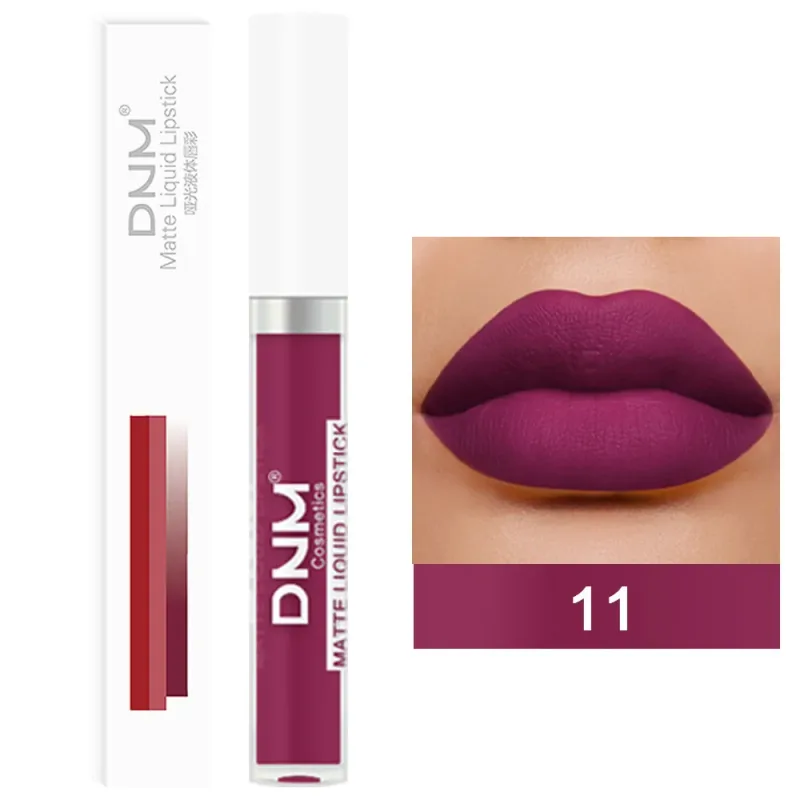 DNM 19 Warna Matte Velvet Liquid Gincu Kalis Air Tahan Lama Tidak Mudah Luntur Lipgloss Makeup Ungu Merah Bogel Tint Bibir Kosmetik — image 15