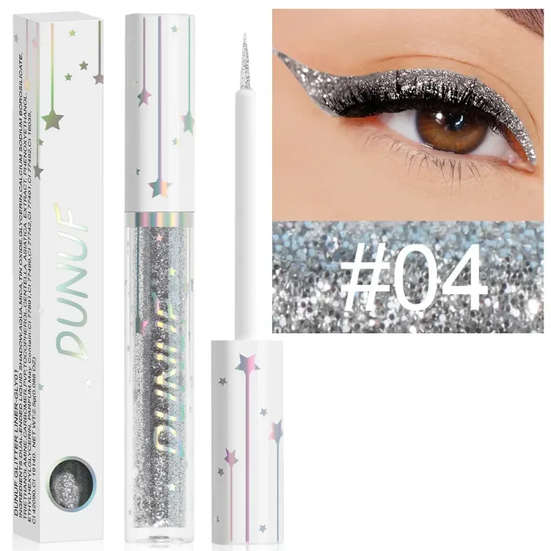 Shiny Liquid Eyeliner Pen Black Glitter Pigment Eye Liner Ultra-fine Quick-dry Waterproof Non-smudge Eyes Makeup Cosmetics