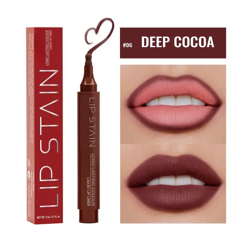 6 Colors Liquid Lip Liner Pencil Long Lasting Nude Lipstick Matte Lip Liner Stick Non-stick Cup Natural Lips Contour Pen Makeup — image 2