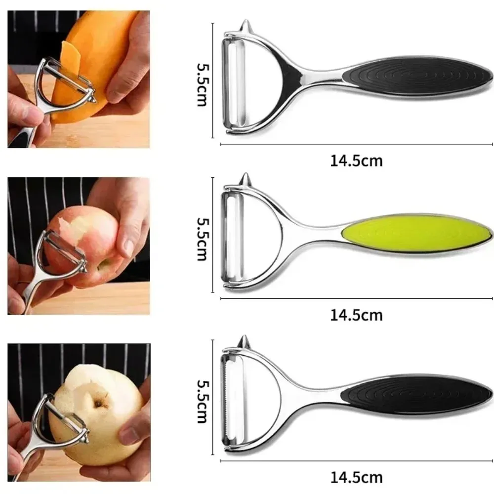 304 Stainless Steel Vegetable Peeler Potato Peeler Multi-function Carrot Grater Fruit Tools Kitchen Accessories Cuisine Pelador — image 4